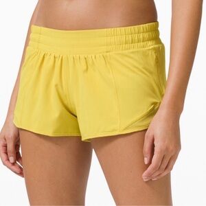 Hotty hot lined shorts in mustard yellow